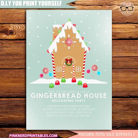 Gingerbread House Invitations Free Printable